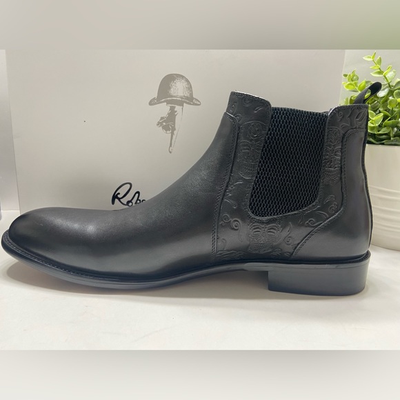 NEW Robert Graham Breton Men’s Leather Chelsea Boots Black 12, 13 $268 - Picture 6 of 9